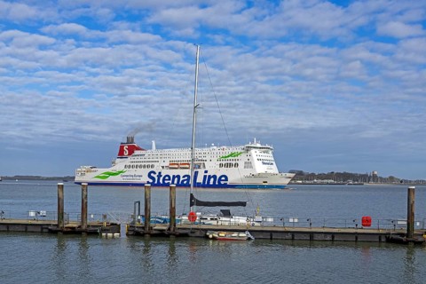 Stena Line ferry departs, Harwich, England, Great Britain