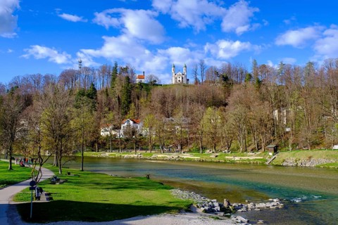 Calvary above the Isar, Bad Tölz, Tölzer Land, Upper Bavaria, Bavaria, Germany