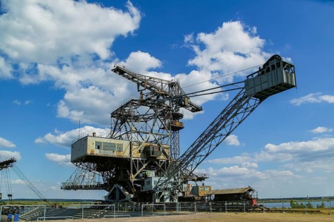 Ferropolis is an industrial museum and event venue in Gräfenhainichen, east of Dessau-Roßlau, on a