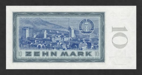Banknote, banknote, 10 Deutsche Mark, GDR, reproduction of a historical banknote