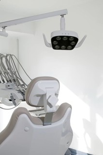 Shadowless dental lamp, dental clinic, no people