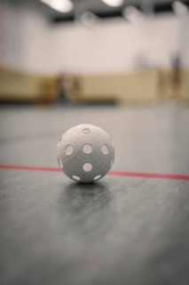 Floorball on a sports hall area, shot with a clear focus, foolball, Calw, Germany
