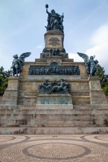 The Niederwald Monument is located on the edge of the Niederwald Landscape Park above the town of