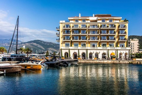 Luxury yacht marina, Porto Montenegro, Bay of Kotor, Montenegro, Tivat, Montenegro