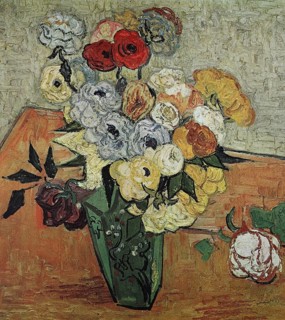 Roses and Anemones, painting by Vincent Willem van Gogh. Dutch painter and draughtsman, digital