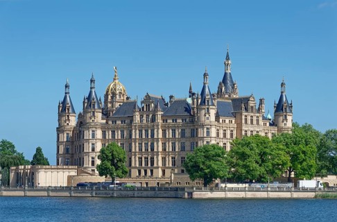 Schwerin Castle, the former main residence of the Dukes and Grand Dukes of Mecklenburg-Schwerin, is