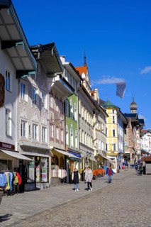 Marktstrasse, Bad Tölz, Tölzer Land, Upper Bavaria, Bavaria, Germany