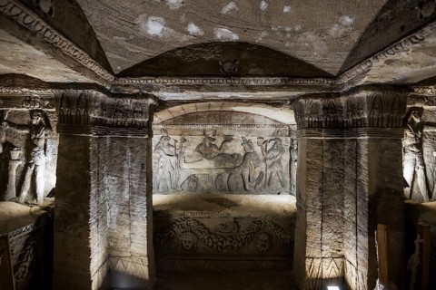 Roman Tombs, Catacombs of Kom El Shoqafa, Kom Al-Shuqafa, Alexandria, Egypt