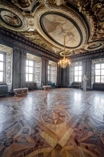 Duke's Audience Room, Friedenstein Castle, former residence of the Dukes of Saxe-Coburg and Gotha,