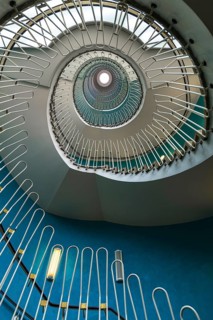 1950s staircase, Nuremberg, Bavaria, Germany