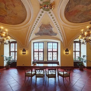 Palace chapel, historic rooms in the city palace, today town hall, also used as a wedding room,