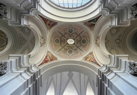 St. Salvator Cathedral in Fulda, officially High Cathedral in Fulda, interior view, view of the