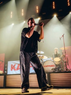 Johannes Eisner, singer from Kaffkiez live on Wir Tour 2026 in Berlin's Max-Schmeling-Halle on 24