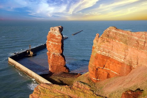 The island of Heligoland with the Long Anna, Schleswig-Holstein, North Sea, Heligoland Oberland,