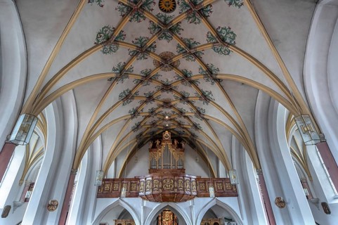 Gothic mesh vault parish church of the Most Holy Trinity, founded in 1364, Kösslarn, Marktplatz 35,