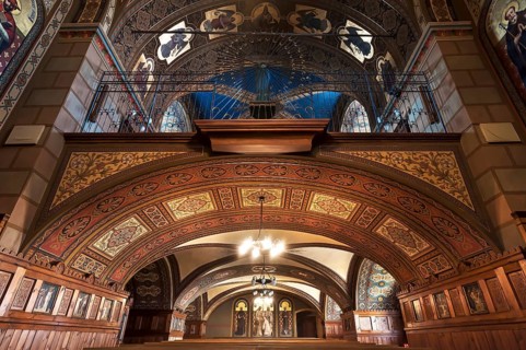 Gallery and vault of the monastery church in the Cistercian Abbey Klosterstift St. Marienthal an