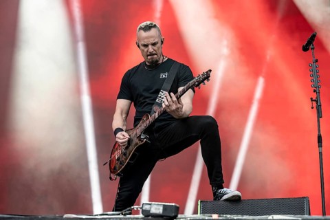 Guitarist Mark Tremonti from the American rock band Alter Bridge live on the Mandora Stage during