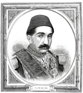 Sultan Abdülhamid II, 34th ruler of the Ottoman Empire, born on September 22, 1842. He ruled the