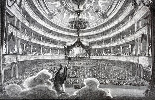 The interior of the new opera house in Berlin (now the Staatsoper Unter den Linden), viewed from