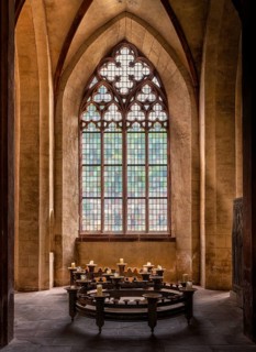 Interior view, Eberbach Abbey, Cisterzine Abbey in Eltville am Rhein im Rheingau, Hesse, Germany