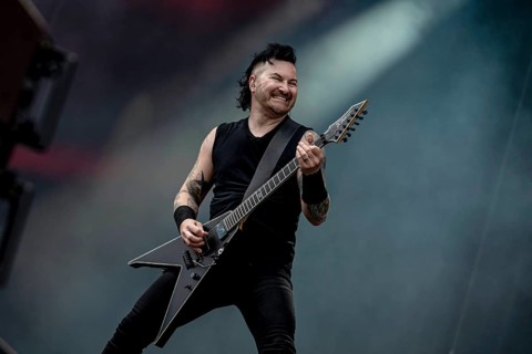 Jacob Jake Pitts, guitarist of Black Veil Brides live at Rock im Park on Zeppelin Field in