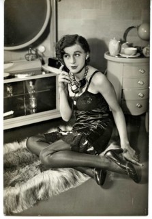 Modern woman, flapper, girl, petticoat, silk stockings, fetishes, twenties, telephone, glamorously