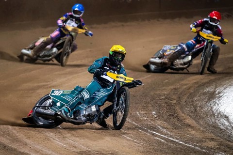 WROCLAW, POLAND - JUNE 20, 2026: DEWALT FIM Speedway GP of Poland. Speedway riders competing on