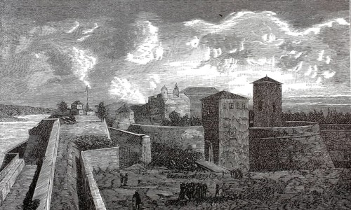 Baba Vida fortress in Vidin, Bulgaria. You can see the distinctive defense towers, the inner and