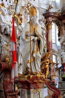One of the emergency workers at the Altar of Mercy in the Vierzehnheiligen Basilica, Bad