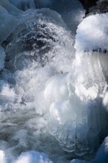 Greiz, Thuringia, Triebitzbach, Bach, Brook, ice, rivers, high size, vertical format, ice,