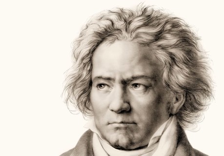 Ludwig van Beethoven, 1770 -1827, German composer, digitally edited based on a historical
