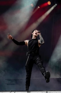 Andrew Andy Biersack, singer of Black Veil Brides live at Rock im Park on Zeppelin Field in