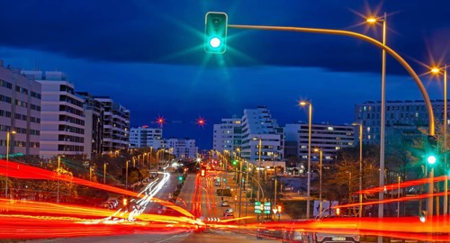 Juan Antonio Samaranch main avenue in Valdebebas, an emerging and fast growing city well connected