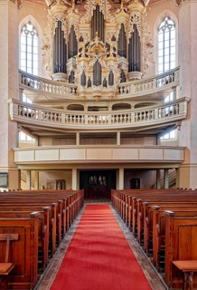 Naumburg Evangelical Lutheran City Church St. Wenzel, interior view of the gallery with Hildebrandt