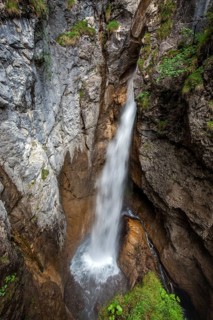 Wasserfall im Hölltobel, near Gerstruben, Dietersbachtal, Oberstdorf, Oberallgäu, Allgäu, Bavaria,