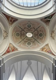 St. Salvator Cathedral in Fulda, officially High Cathedral in Fulda, interior view, view of the
