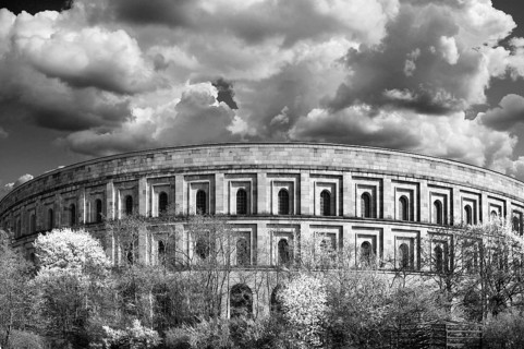 Front view of the former incomplete Congress Hall of the NSDAP 1933-1945, documentation center,