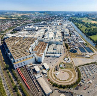 Audi Neckarsulm plant. AUDI AG is one of the largest employers in the Heilbronn-Franken economic