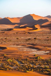Large red sand dunes in the Namib Desert, Namib Naukluft Park, Namibia