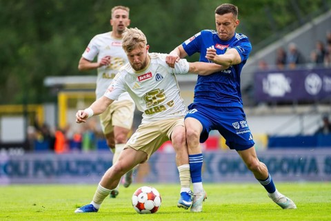 LEGNICA, POLAND - MAY 17, 2026: Football match polish Betclic 1. first league between Miedz Legnica