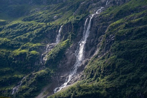 Schmadribachfall waterfall, Bernese Alps, Bernese Oberland, Switzerland