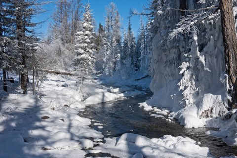 The Jargant River (also known as the Dschargant) at minus 26 °C is a fascinating natural wonder in
