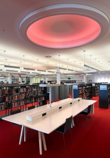 Stadtbibliotek, Innenraumaufnahme, Bielefeld, Ostwestfalen-Lippe, North Rhine-Westphalia, Germany