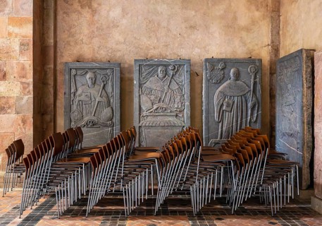 Interior view, Eberbach Abbey, Cisterzine Abbey in Eltville am Rhein im Rheingau, Hesse, Germany