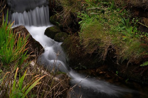 Stream, stream, long exposure, motion effect, Cot Valley Beach Porth Nanven, beach, coast, St Just