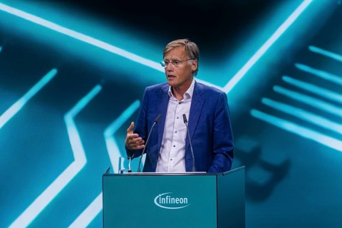 Infineon Smart Power FAB opened in Dresden. Jochen Hanebeck, CEO of Infineon Technologies AG,
