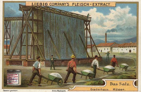 Salt picture series, historical picture of the graduation plant in Bad Kösen, which was used for