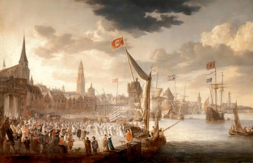 Reception of Saint Norbert of Xanten and the White Monks at the Kranenhoofd in Antwerp, early 12th