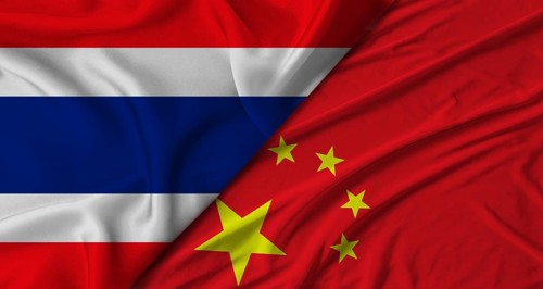 Bilateral relations between Thailand and China. Flag of Thailand and China