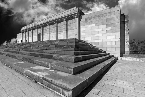 Zeppelin main stand, at the former National Socialist staging ground on the Reich Party Rally